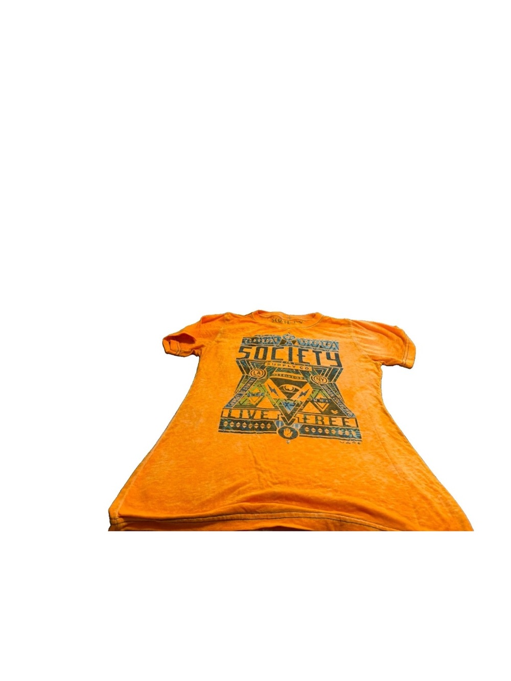 Buckle Society Women’s Neon Orange Short Sleeve Shirt! Large